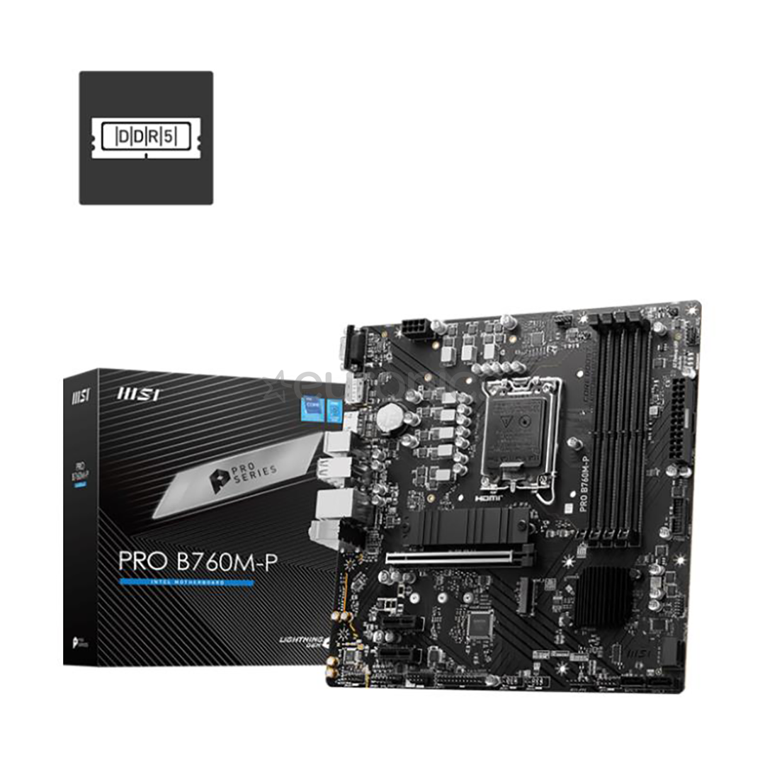 MSI, Intel B760, LGA1700, DDR5, mATX - Mātesplate