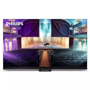 Philips OLED908, 55", OLED, Ultra HD, centra statīvs, pelēka - Televizors