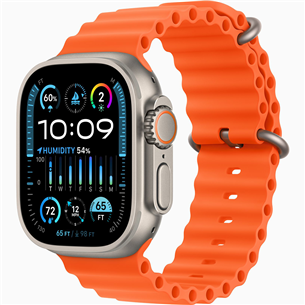 Apple Watch Ultra 2, 49 mm, Ocean Band, oranža - Viedpulkstenis