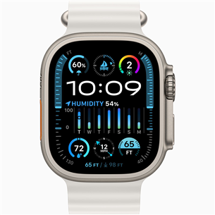 Apple Watch Ultra 2, 49 мм, Ocean Band, белый - Смарт-часы