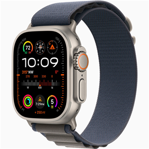Apple Watch Ultra 2, 49 mm, Alpine Loop, Medium, blue - Smartwatch MREP3EL/A