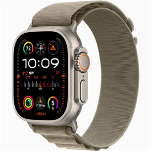 Apple Watch Ultra 2, 49 mm, Alpine Loop, Small, bēša/pelēka- Viedpulkstenis