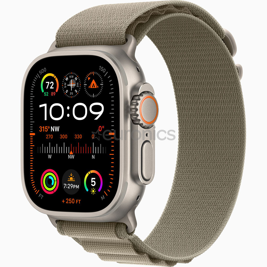 Apple Watch Ultra 2, 49 mm, Alpine Loop, Small, olive - Smartwatch