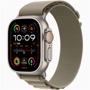 Apple Watch Ultra 2, 49 mm, Alpine Loop, Medium, bēša/pelēka - Viedpulkstenis