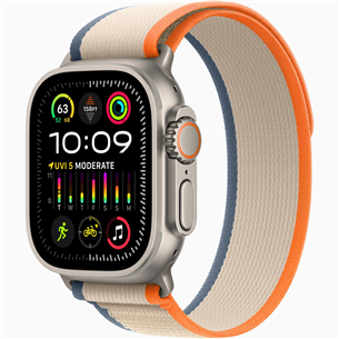 Apple Watch Ultra 2, 49 mm, Trail Loop, S/M, oranža/bēša - Viedpulkstenis MRF13EL/A