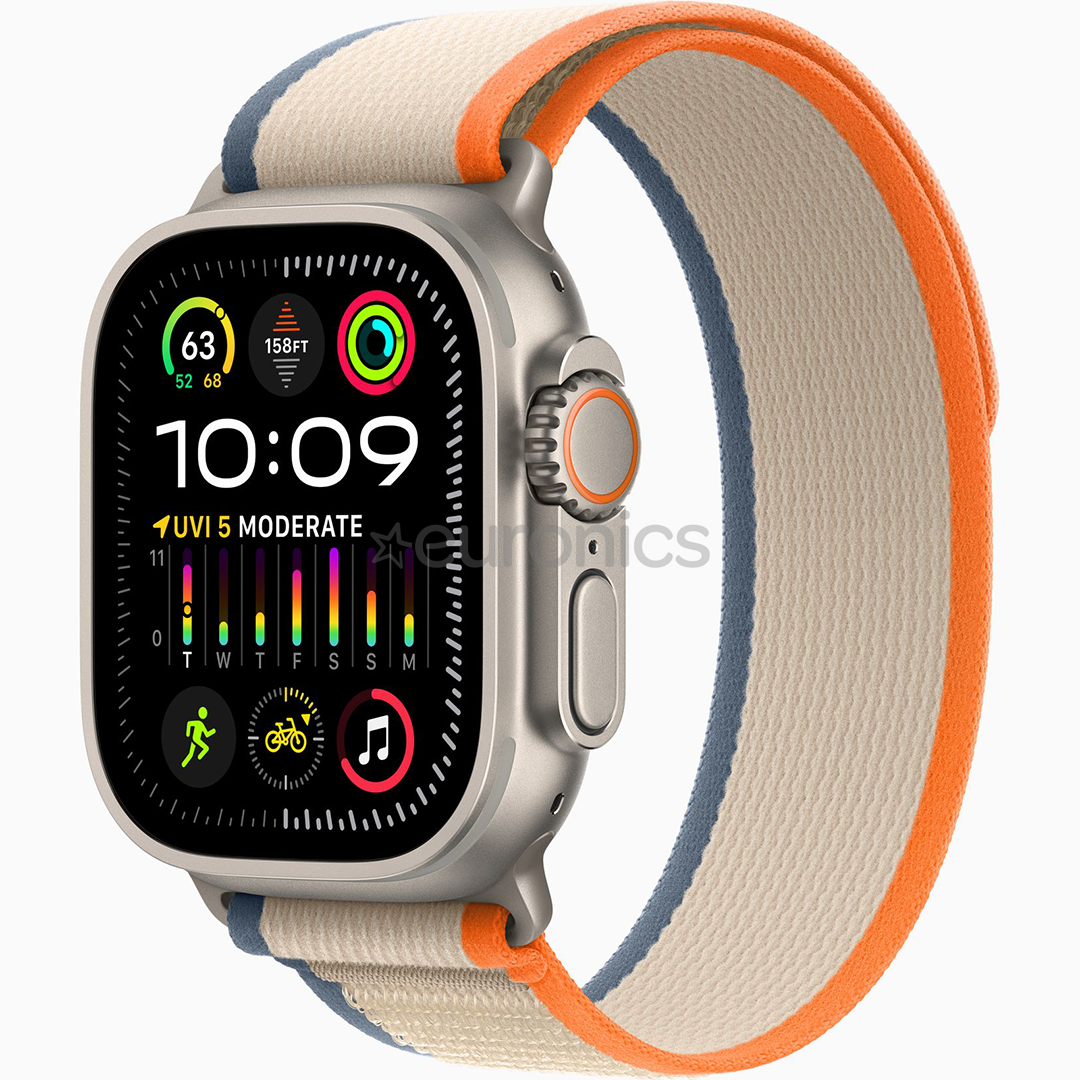 Apple Watch Ultra 2, 49 mm, Trail Loop, M/L, oranža/bēša - Viedpulkstenis