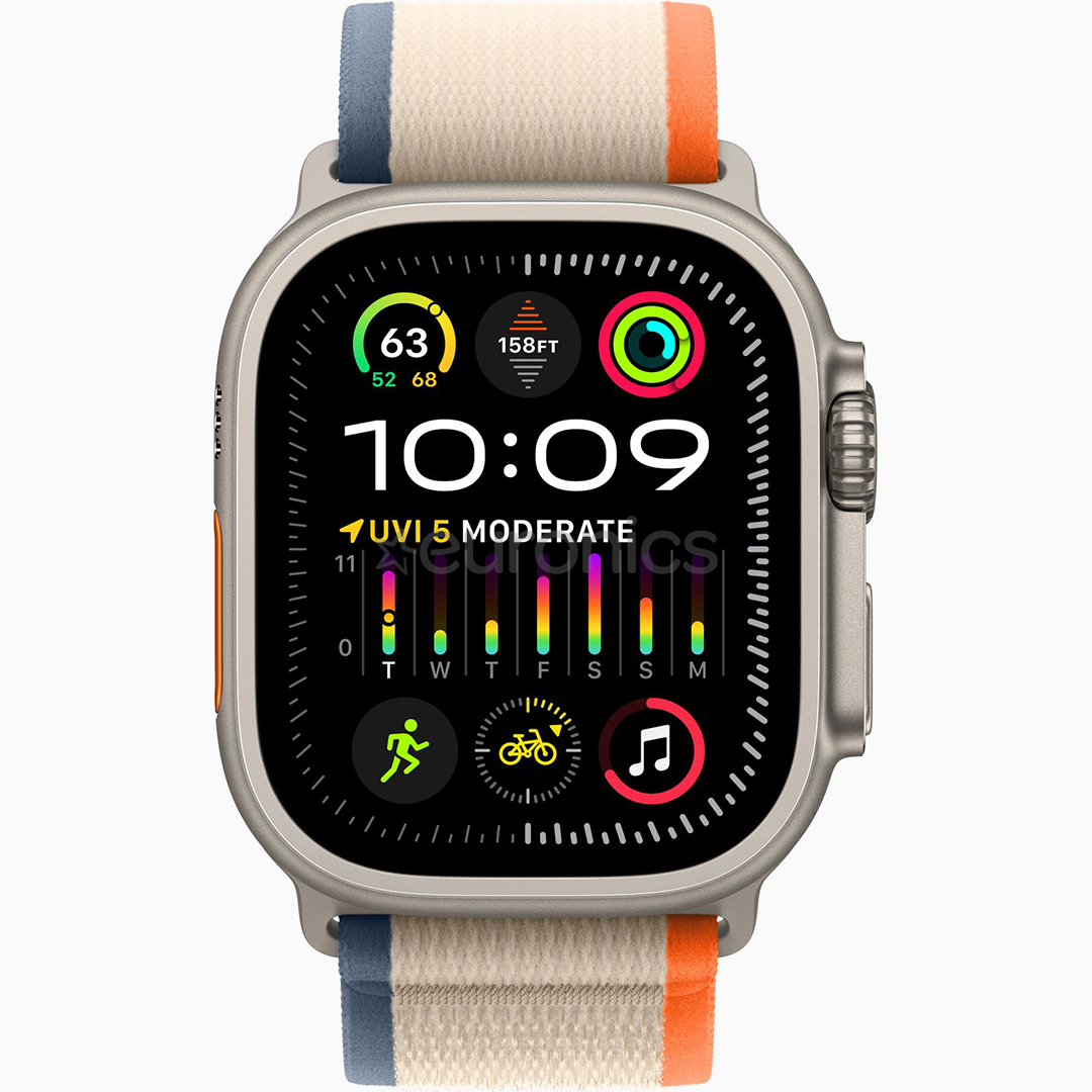 Apple Watch Ultra 2, 49 mm, Trail Loop, M/L, oranža/bēša - Viedpulkstenis