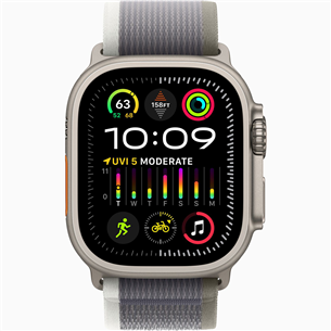 Apple Watch Ultra 2, 49 mm, Trail Loop, M/L, zaļa/pelēka - Viedpulkstenis