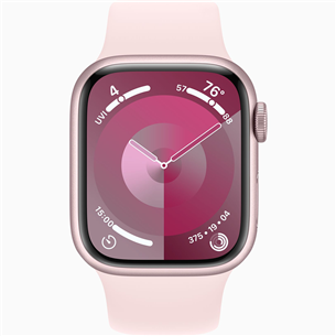 Apple Watch Series 9 GPS, 41 mm, Sport Band, S/M, rozā - Viedpulkstenis