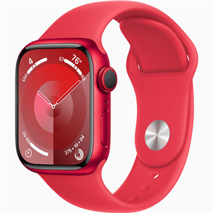 Apple Watch Series 9 GPS, 41 mm, Sport Band, S/M, (PRODUCT)RED - Smartwatch MRXG3ET/A