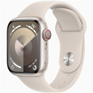 Apple Watch Series 9 GPS + Cellular, 41 мм, Sport Band, S/M, бежевый - Смарт-часы