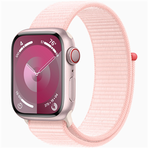 Apple Watch Series 9 GPS + Cellular, 41 mm, Sport Loop, rozā - Viedpulkstenis MRJ13ET/A