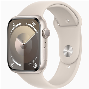 Apple Watch Series 9 GPS, 45 mm, Sport Band, M/L, bēša - Viedpulkstenis