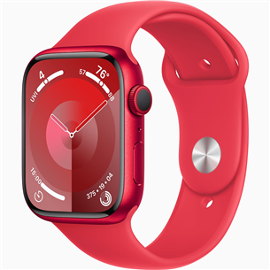 Apple Watch Series 9 GPS, 45 мм, Sport Band, M/L, красный - Смарт-часы MRXK3ET/A