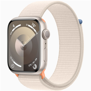 Apple Watch Series 9 GPS, 45 mm, Sport Loop, bēša - Viedpulkstenis MR983ET/A