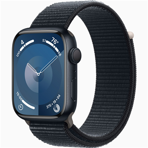 Apple Watch Series 9 GPS, 45 мм, Sport Loop, черный - Смарт-часы