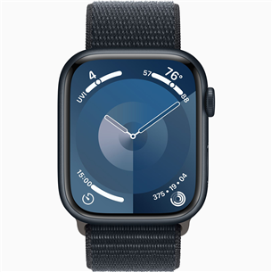 Apple Watch Series 9 GPS, 45 mm, Sport Loop, melna - Viedpulkstenis