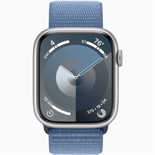 Apple Watch Series 9 GPS, 45 mm, Sport Loop, sudraba/zila - Viedpulkstenis