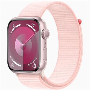 Apple Watch Series 9 GPS, 45 mm, Sport Loop, rozā - Viedpulkstenis MR9J3ET/A