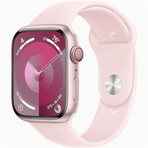 Apple Watch Series 9 GPS + Cellular, 45 mm, Sport Band, M/L, rozā - Viedpulkstenis