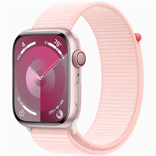 Apple Watch Series 9 GPS + Cellular, 45 mm, Sport Loop, rozā - Viedpulkstenis MRMM3ET/A