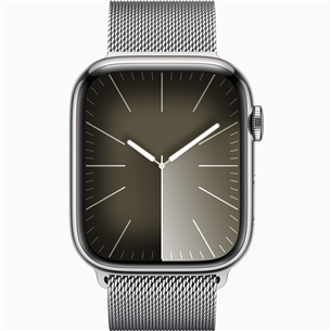 Apple Watch Series 9 GPS + Cellular, 45 мм, Milanese Loop, серебристая нержавеющая сталь - Смарт-часы