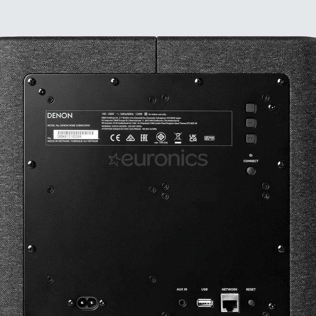 Denon Home Subwoofer, HEOS, melna - Bezvadu sabvūferis