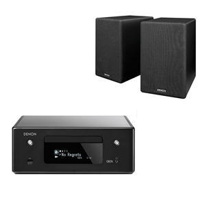 Denon CEOL N10 Receiver, Denon N10 Shelf Speakers, black - Music centre