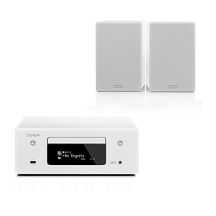 Denon CEOL N10 Receiver, Denon N10 Shelf Speakers, balta - Mūzikas sistēma