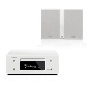 Denon CEOL N10 Receiver, Denon N10 Shelf Speakers, white - Music centre