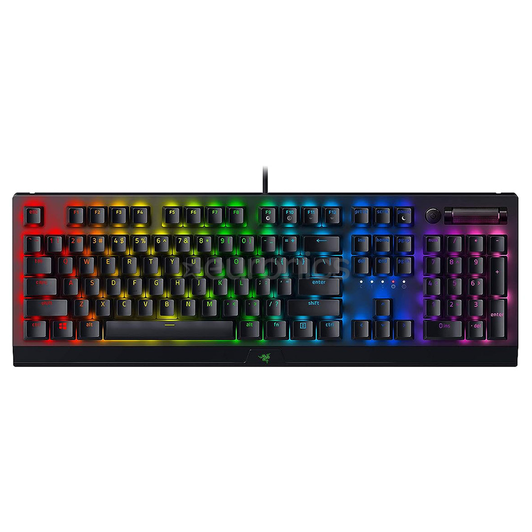 Razer BlackWidow V4 X, Green Switch, mehāniskā, SWE, melna - Klaviatūra