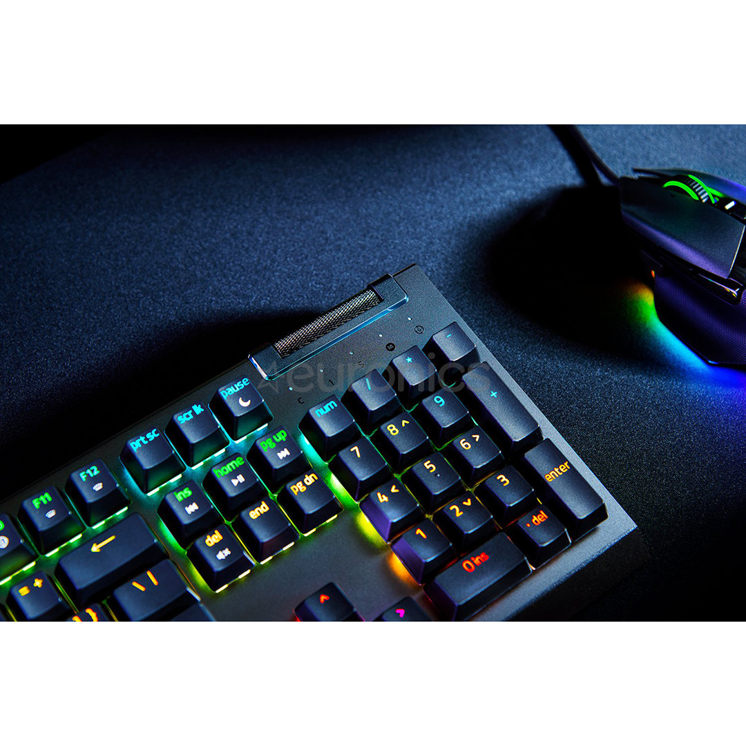 Razer BlackWidow V4 X, Green Switch, mehāniskā, SWE, melna - Klaviatūra