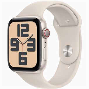 Apple Watch SE 2, GPS + Cellular, Sport Band, 40 mm, S/M, bēša - Viedpulkstenis