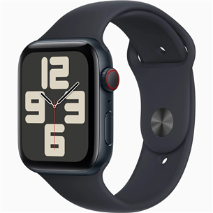 Apple Watch SE 2, GPS + Cellular, Sport Band, 40 mm, S/M, midnight - Smartwatch