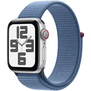 Apple Watch SE 2, GPS + Cellular, Sport Loop, 40 mm, sudraba/zila - Viedpulkstenis MRGQ3ET/A