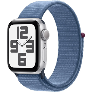 Apple Watch SE 2, GPS, Sport Loop, 40 mm, silver/blue - Smartwatch