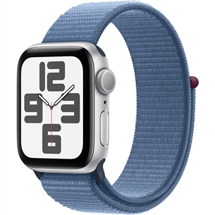 Apple Watch SE 2, GPS, Sport Loop, 44 mm, sudraba/zila - Viedpulkstenis MREF3ET/A