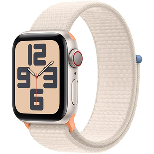 Apple Watch SE 2, GPS + Cellular, Sport Loop, 44 mm, bēša - Viedpulkstenis