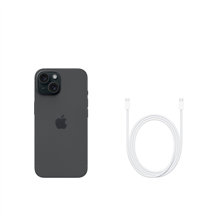 Apple iPhone 15, 128 ГБ, черный - Смартфон