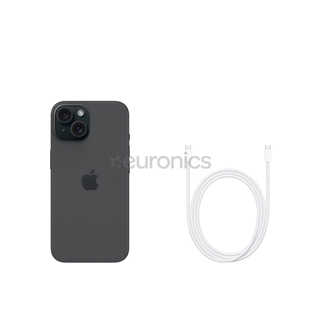 Apple iPhone 15, 128 ГБ, черный - Смартфон