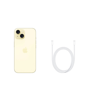 Apple iPhone 15, 128 GB, dzeltena - Viedtālrunis