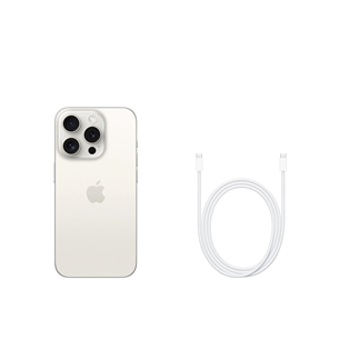 Apple iPhone 15 Pro, 128 GB, balta - Viedtālrunis