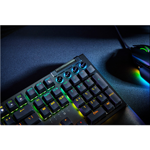 Razer BlackWidow V4, Green Switch, mehāniskā, US, melna - Klaviatūra