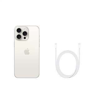 Apple iPhone 15 Pro Max, 512 GB, balta - Viedtālrunis