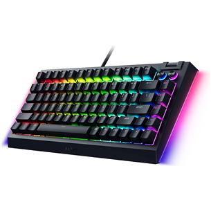 Razer BlackWidow V4 75%, mehāniskā, US, melna - Klaviatūra