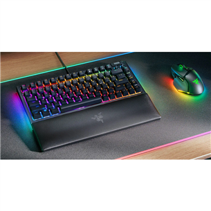 Razer BlackWidow V4 75%, mehāniskā, US, melna - Klaviatūra