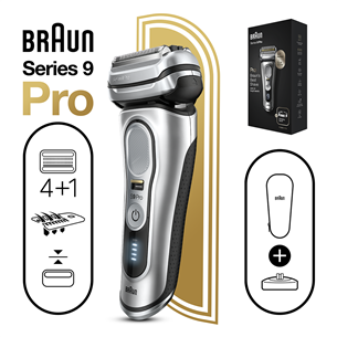 Braun Series 9 Pro, sudraba - Skuveklis