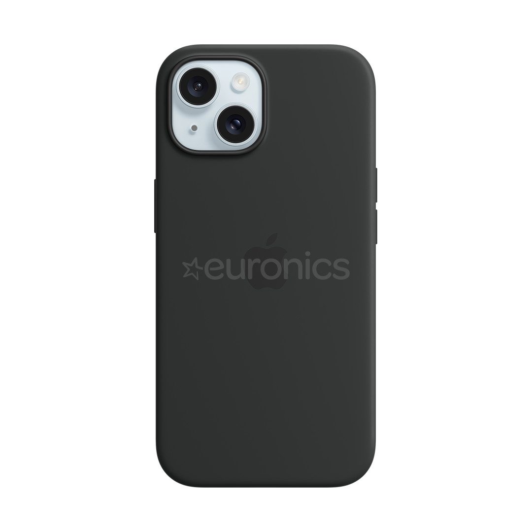 Apple Silicone Case with Magsafe, iPhone 15, melna - Apvalks viedtālrunim