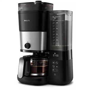 Philips All-in-1 Brew, built-in grinder, 1,25 L, black - Filter coffee machine HD7900/50