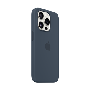 Apple Silicone Case with Magsafe, iPhone 15 Pro, синий - Чехол